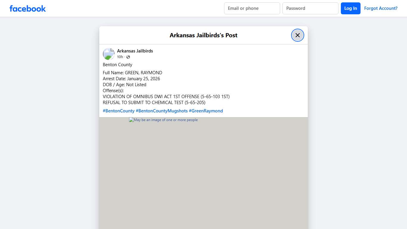 Benton County Full Name: GREEN,... - Arkansas Jailbirds Facebook